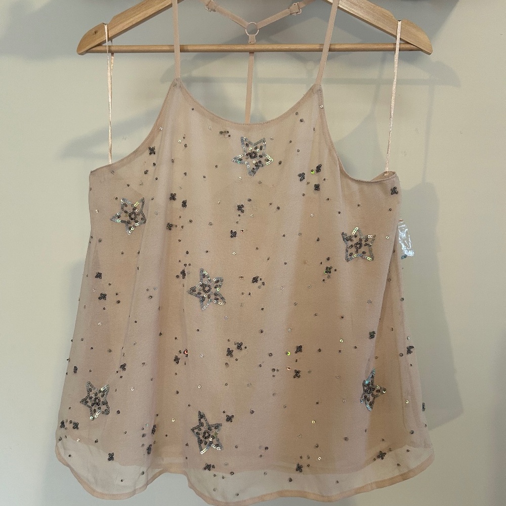 Free People star sequin racerback tank